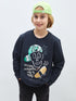 LC Waikiki Crew Neck Printed Reversible Sequined Long Sleeve Boy's Sweatshirt